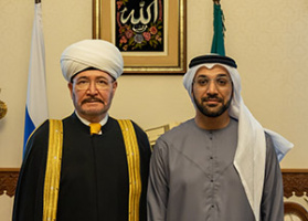 سماحة المفتي الشيخ راوي عين الدين وسعادة الدكتور خليفة الظاهري يشيدان بالتفاهم والتعاون المتبادل 