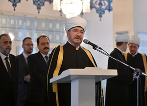  Выступление Муфтия Шейха Равиля Гайнутдина на церемонии открытия выставки «Калям Шариф – великое наследие» в Музее Ислама Московской Соборной мечети 