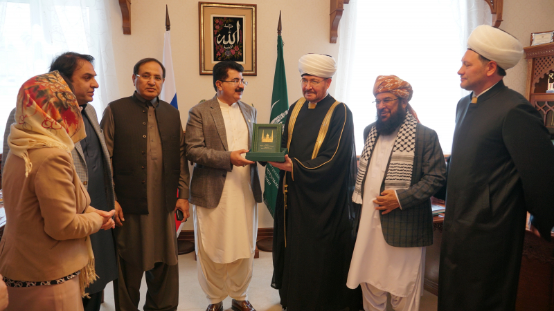 Mufti Sheikh Ravil Gainutdin meets representatives of the Senate of Pakistan