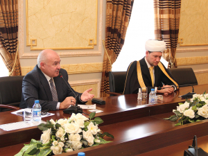 Встреча Дамира Мухетдинова с главой Госкомитета по работе с религиозными организациями Азербайджана Мубаризом Гурбанлы