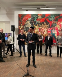 Дамир Мухетдинов принял участие в открытии выставки современного изобразительного искусства на тему «Война и мир»