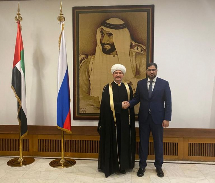 Mufti Sheikh Ravil Gainutdin meets the UAE Ambassador Muhammad Al-Jaber