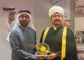 سماحة المفتي العام الشيخ راوي عين الدين، يلتقي قيادة جامعة محمد بن زايد للعلوم الإنسانية في ابو ظبي