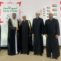 وفد الإدارة الدينية لمسلمي روسيا الاتحادية يشارك في حفل الاستقبال الرسمي الذي اقامته السفارة الاماراتية بمناسبة ذكرى العيد الوطني الـ 53