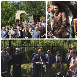  Рушан хазрат Аббясов принял участие в  церемонии открытия памятника  Фариду Мустафьевичу Сейфуль-Мулюкову