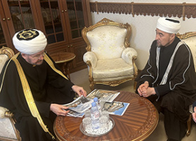 سماحة المفتي الشيخ راوي عين الدين يلتقي رئيس الادارة الدينية لمسلمي مقاطعة فولغوغراد مسلم سويونوف