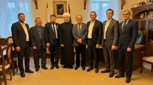 سماحة المفتي يلتقي مع عدد من كبار علماء الاسلام في روسيا