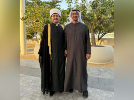 صاحب سمو الشيخ محمد بن زايد آل نهيان يستقبل سماحة المفتي الشيخ راوي عين الدين والوفد المرافق 