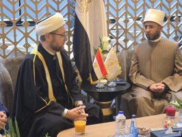 إيلدار علاء الدينوف يلتقي معالي وزير الأوقاف في جمهورية مصر العربية ــ فضيلة الدكتور الشيخ أسامة الأزهري