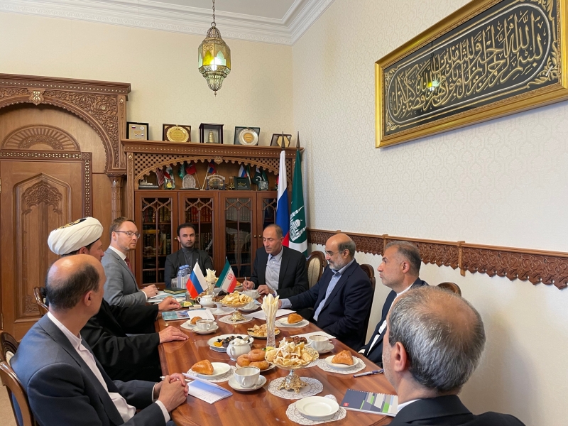 Damir Mukhetdinov meets head of IRIB Ali Asgari and Ambassador of Iran Kazem Jalali