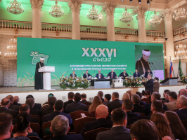 كلمة ترحيبية لسماحة المفتي الشيخ راوي عين الدين بالمشاركين في المؤتمر الـ36 للمزارعين في روسيا 