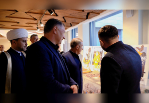 Марат Хуснуллин и Рустам Минниханов ознакомились с выставкой «Московия-Волжская Булгария: на перекрестке путей и судеб»
