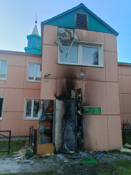 В Усинке подожгли мечеть. Муфтий Валиахмад Гаязов призвал не поддаваться на провокации