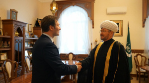 سماحة المفتي الشيخ راوي عين الدين يستقبل أوليغ سالاغاي نائب وزير الصحة في روسيا الاتحادية