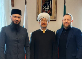 سماحة المفتي الشيخ راوي عين الدين يستقبل رئيس الاتحاد الرياضي التتاري مارات كابكاييف