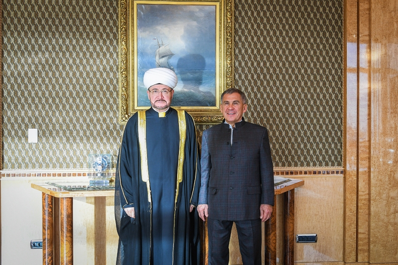 Муфтий Шейх Равиль Гайнутдин и Рустам Минниханов обсудили вопросы проведения мероприятий в честь 1100-летия официального принятия Ислама народами Волжской Булгарии